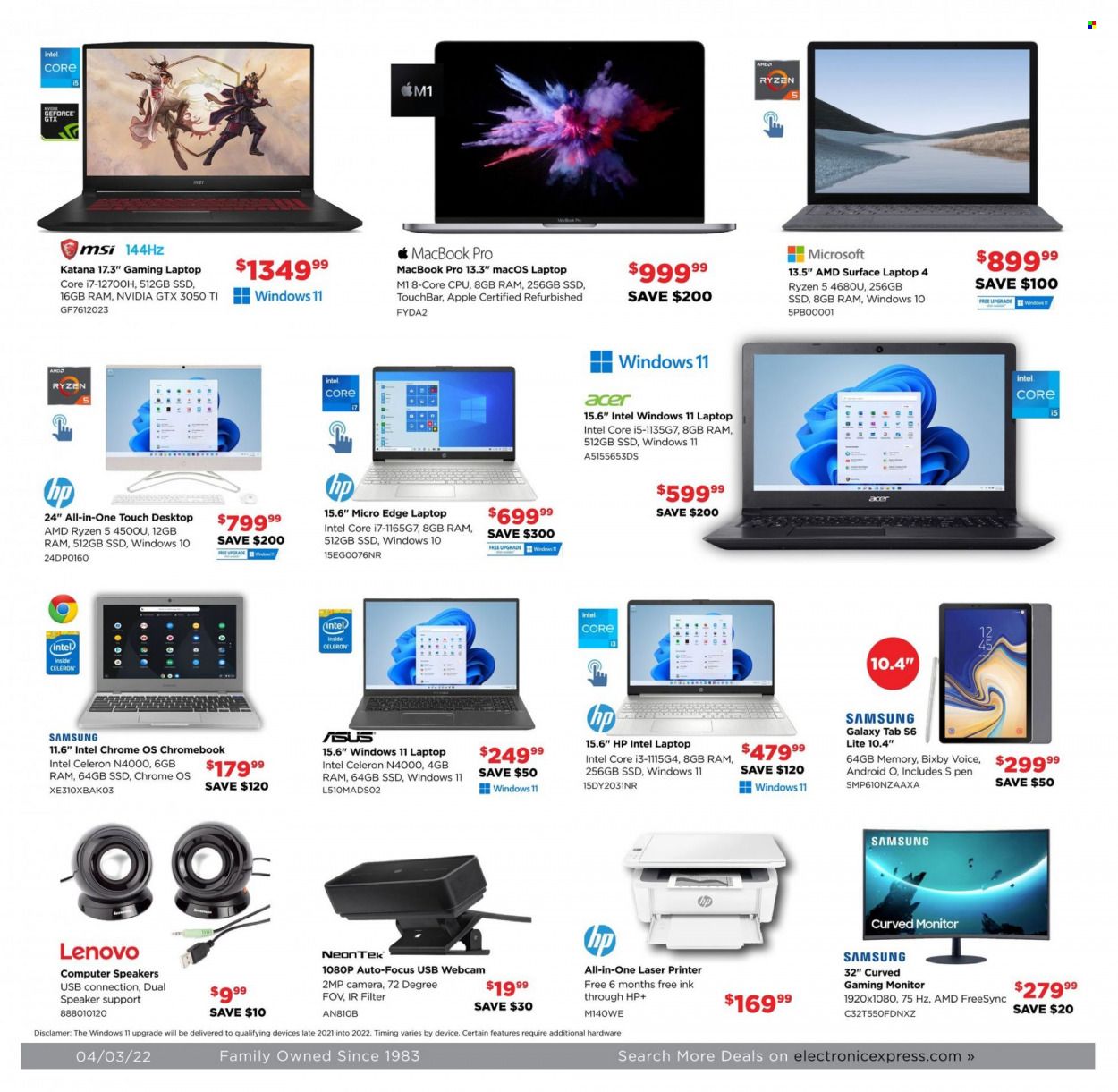 Electronic Express (AL, TN) Weekly Ad Flyer April 4 to April 11