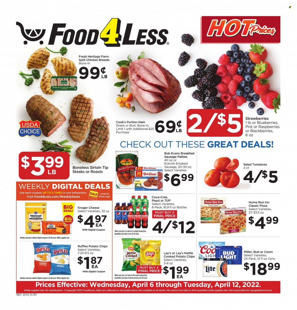 Food 4 Less (IN) Weekly Ad Flyer April 5 to April 12