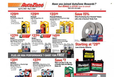 Autozone Weekly Ad Flyer April 5 to April 12