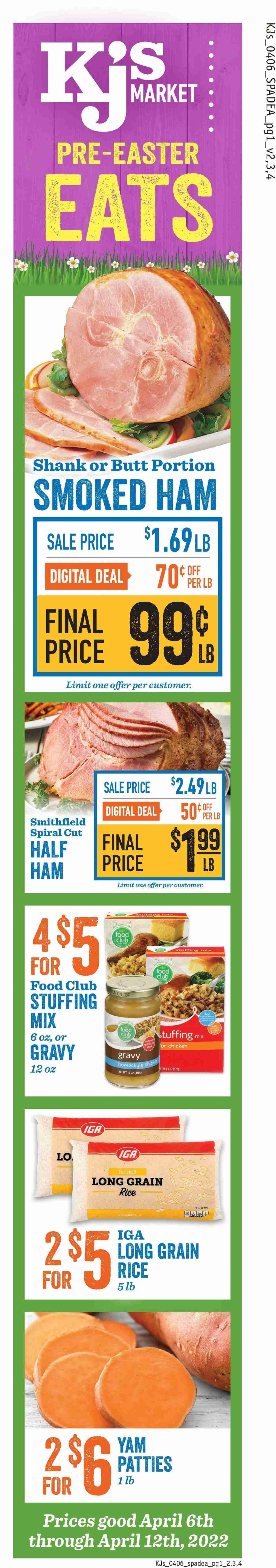 KJ´s Market (GA, SC) Weekly Ad Flyer April 7 to April 14