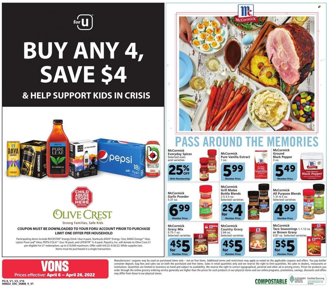 Vons (CA) Weekly Ad Flyer April 7 to April 14