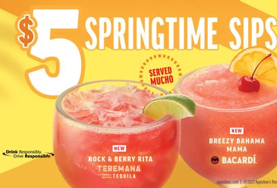 $5 Springtime Sips Spring Onto the Menu at Applebee’s with the New Rock & Berry Rita and the Breezy Bahama Mama