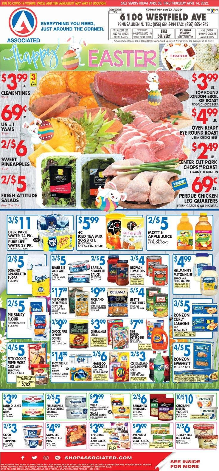 Associated Supermarkets (NY) Weekly Ad Flyer April 10 to April 17