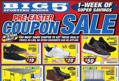 Big 5 (AZ, CA, CO, ID, NM, OR, UT, WA) Weekly Ad Flyer April 10 to April 17