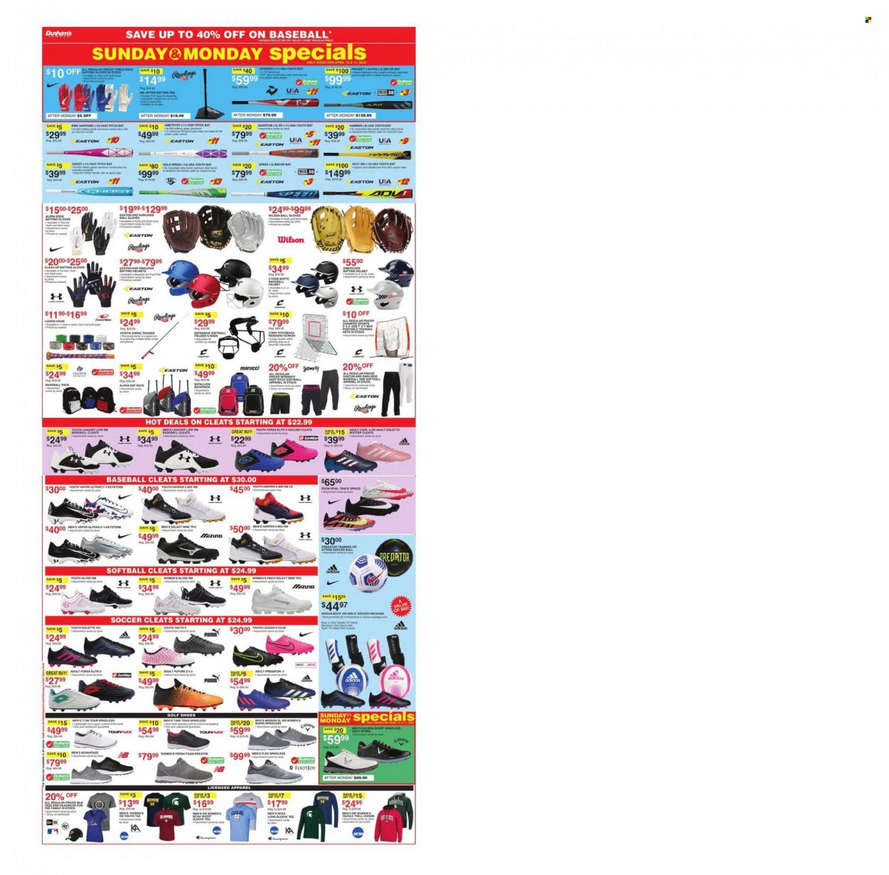Dunham's Sports (WI) Weekly Ad Flyer April 13 to April 20