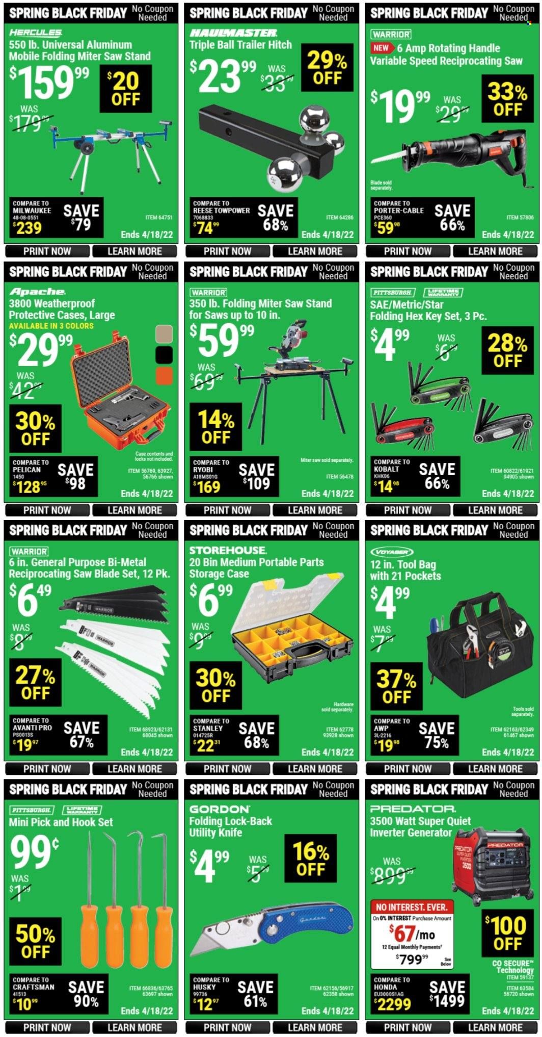 Harbor Freight Weekly Ad Flyer April 15 to April 22