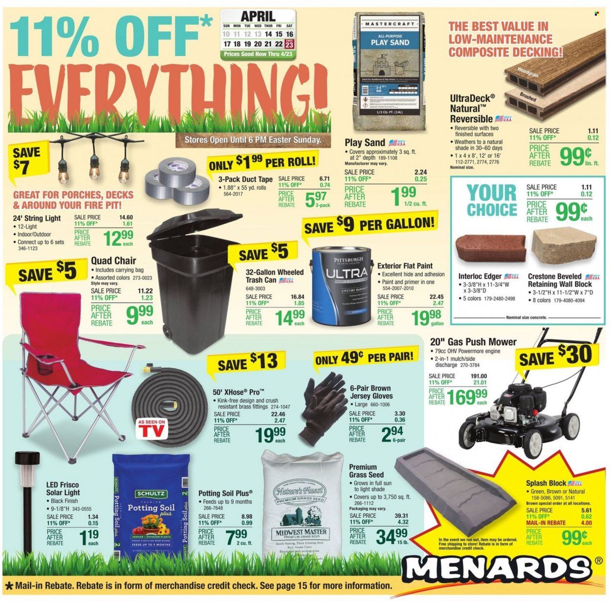 Menards Weekly Ad Flyer April 15 to April 22