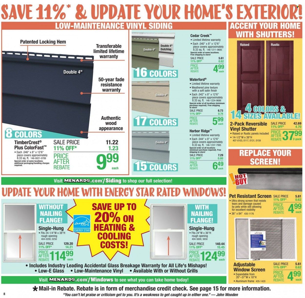 Menards Weekly Ad Flyer April 15 to April 22