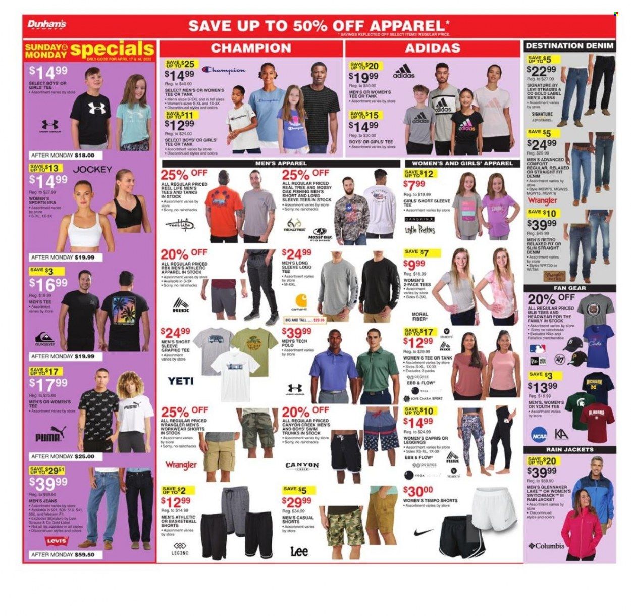 Dunham's Sports Weekly Ad Flyer April 16 to April 23