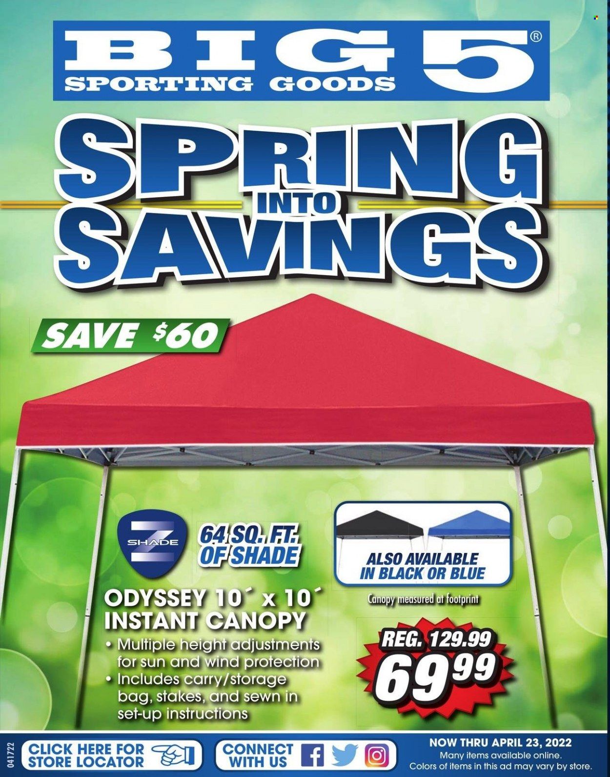 Big 5 (AZ, CA, CO, ID, NM, OR, UT, WA) Weekly Ad Flyer April 17 to April 24