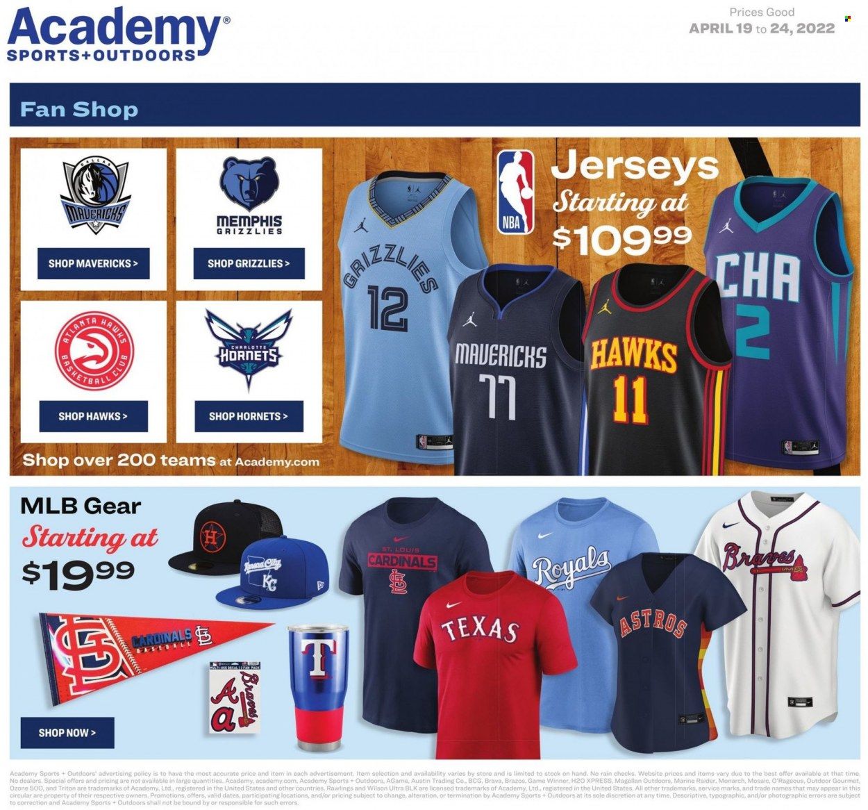 Academy Sports (AL, AR, GA, LA, MO, NC, SC, TN, TX) Weekly Ad Flyer April 19 to April 26