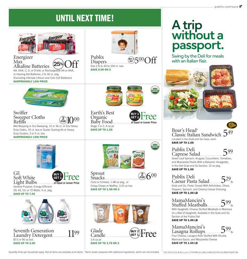 Publix (AL, FL, GA, NC, SC, TN) Weekly Ad Flyer April 21 to April 28