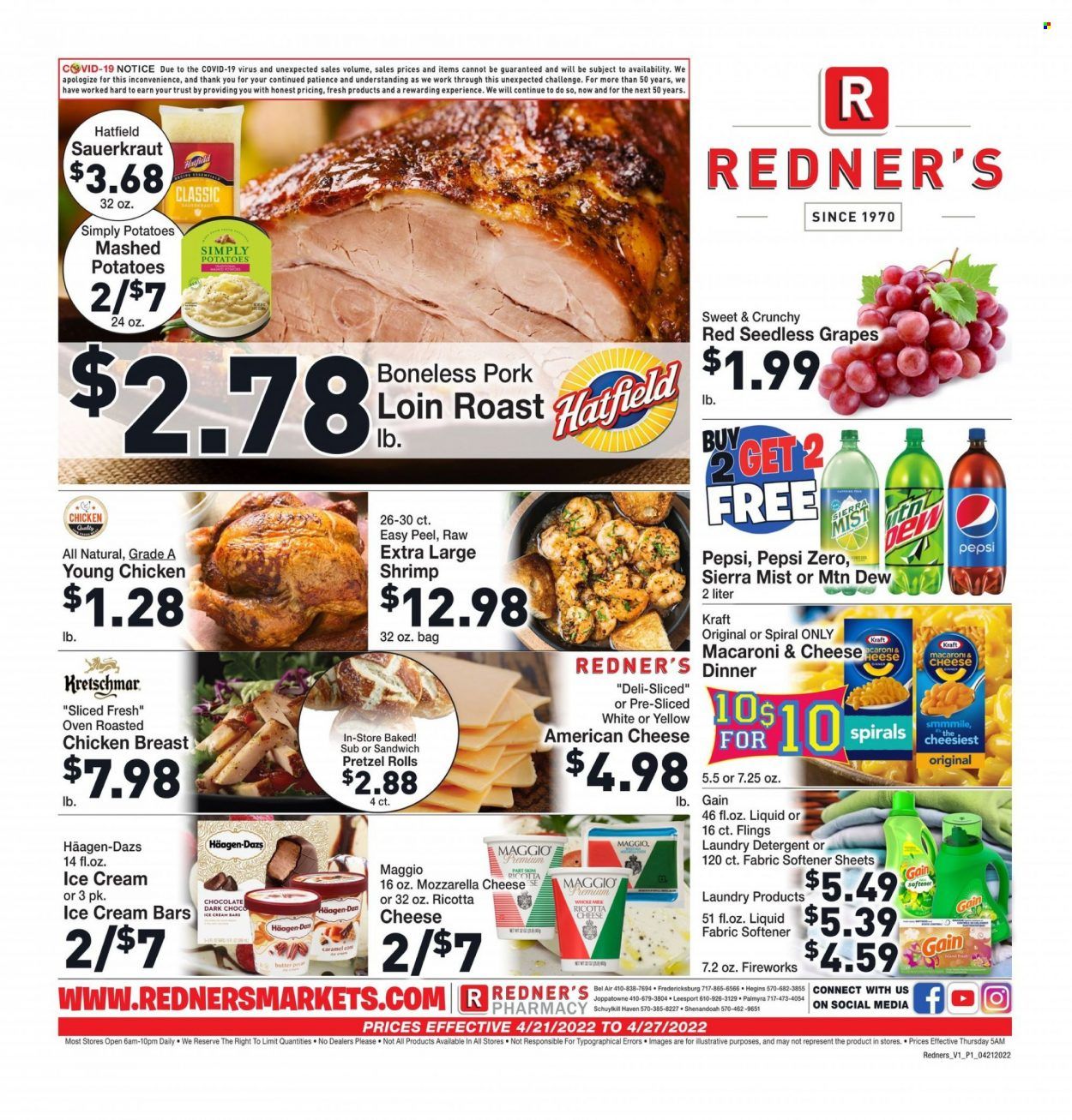 Redner's Markets (DE, MD, PA) Weekly Ad Flyer April 21 to April 28