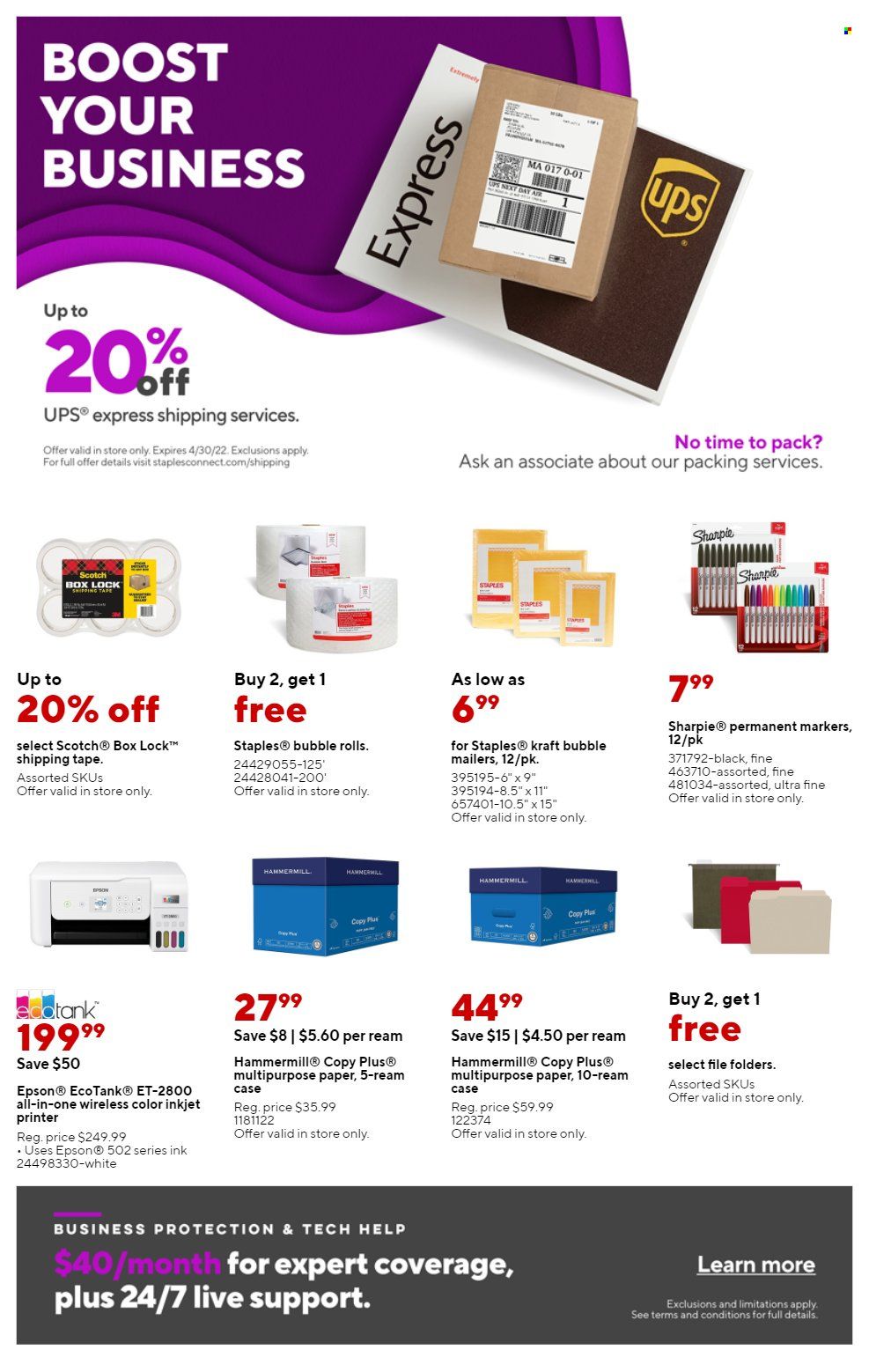 Staples Weekly Ad Flyer April 21 to April 28