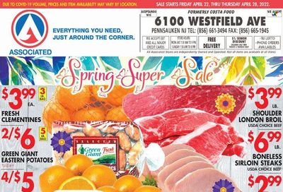 Associated Supermarkets (NY) Weekly Ad Flyer April 22 to April 29