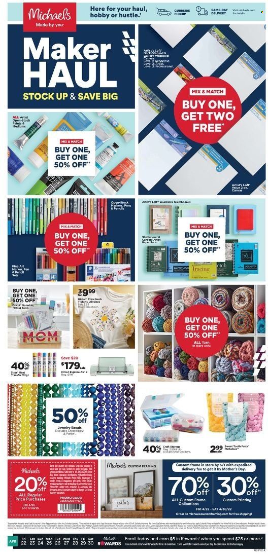 Michaels Weekly Ad Flyer April 23 to April 30