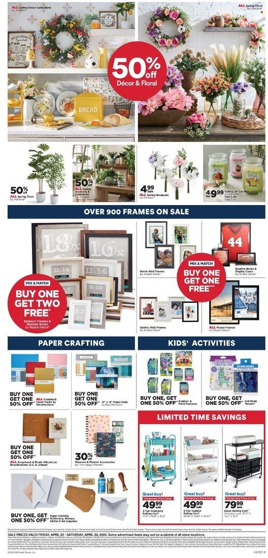 Michaels Weekly Ad Flyer April 23 to April 30