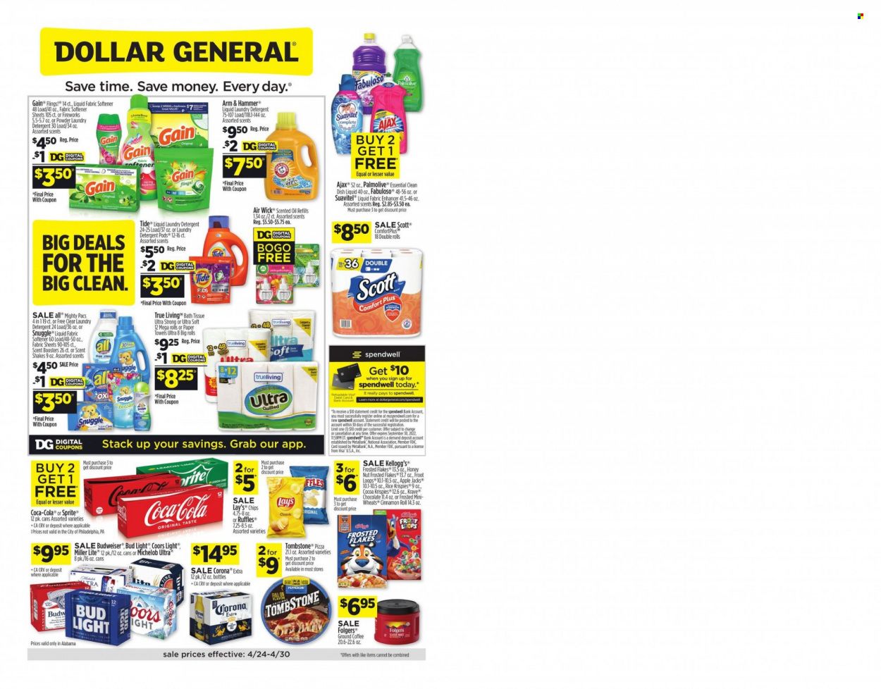 Dollar General (AL, TX) Weekly Ad Flyer April 25 to May 2