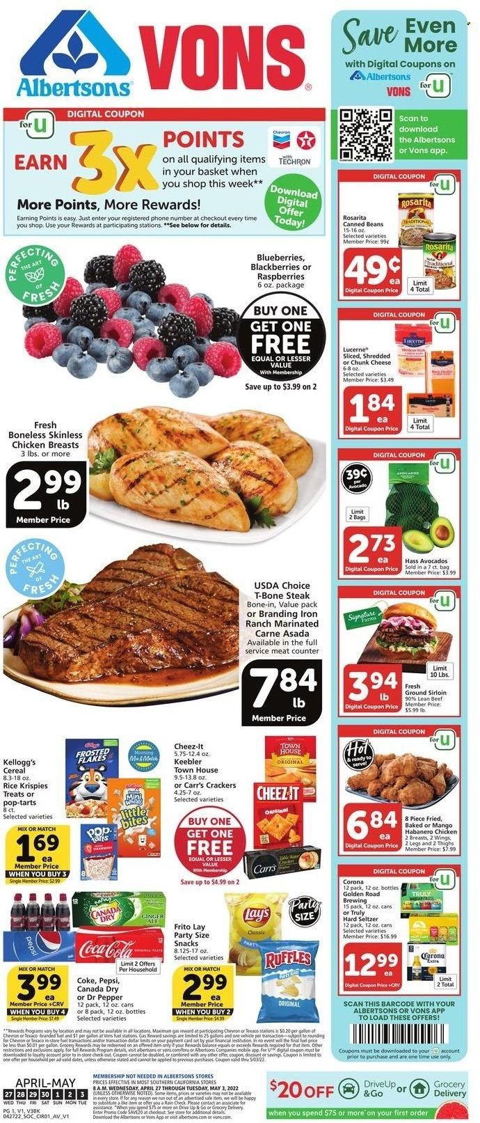 Albertsons (CA, ID, LA, MT, OR, TX, WA) Weekly Ad Flyer April 26 to May 3