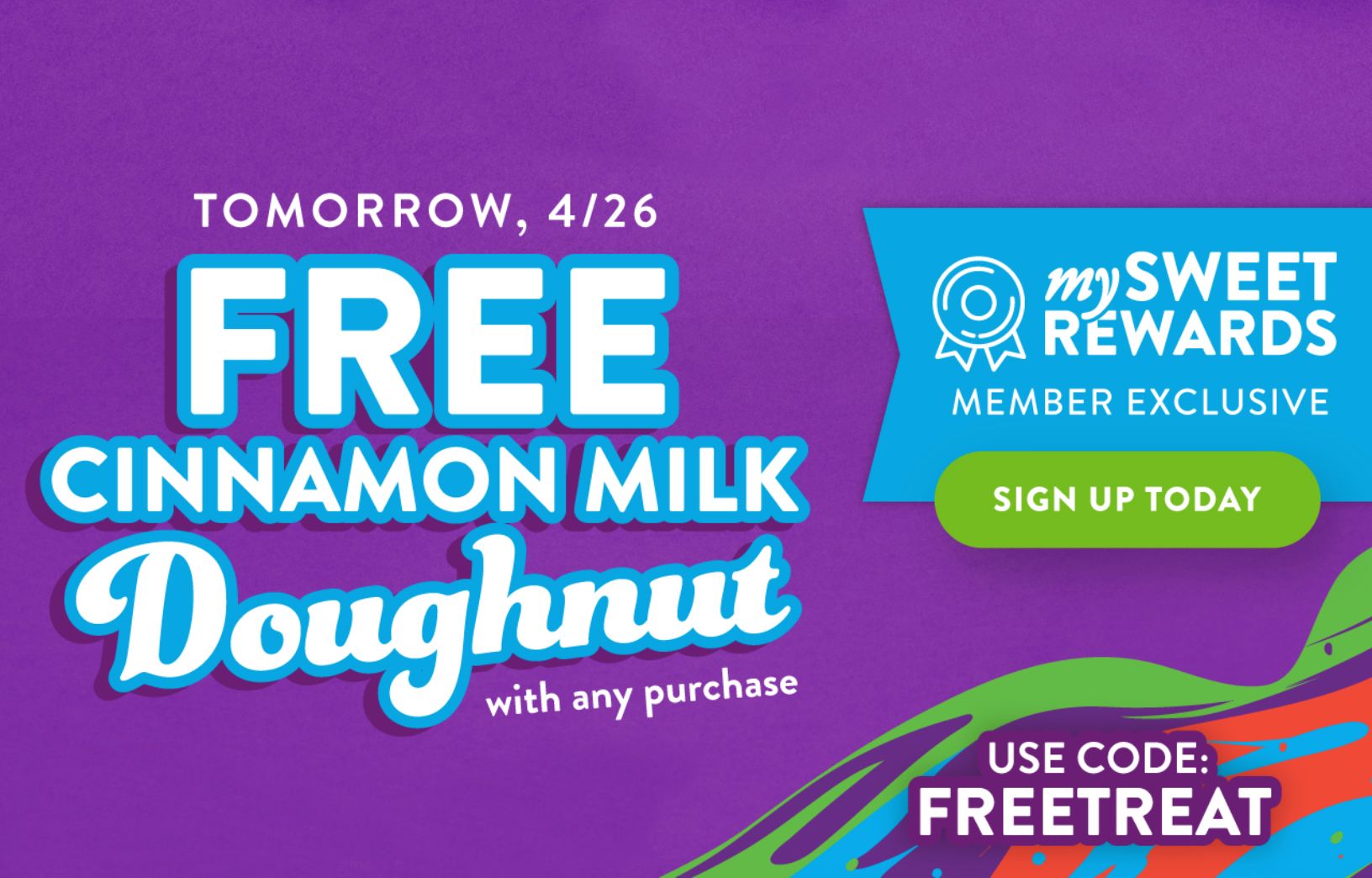 Rewards Members Can Claim 1 Free Cinnamon Milk Doughnut with Purchase on April 26, 2022 at Krispy Kreme Rewards Members Can Claim 1 Free Cinnamon Milk Doughnut with Purchase on April 26, 2022 at Krispy Kreme