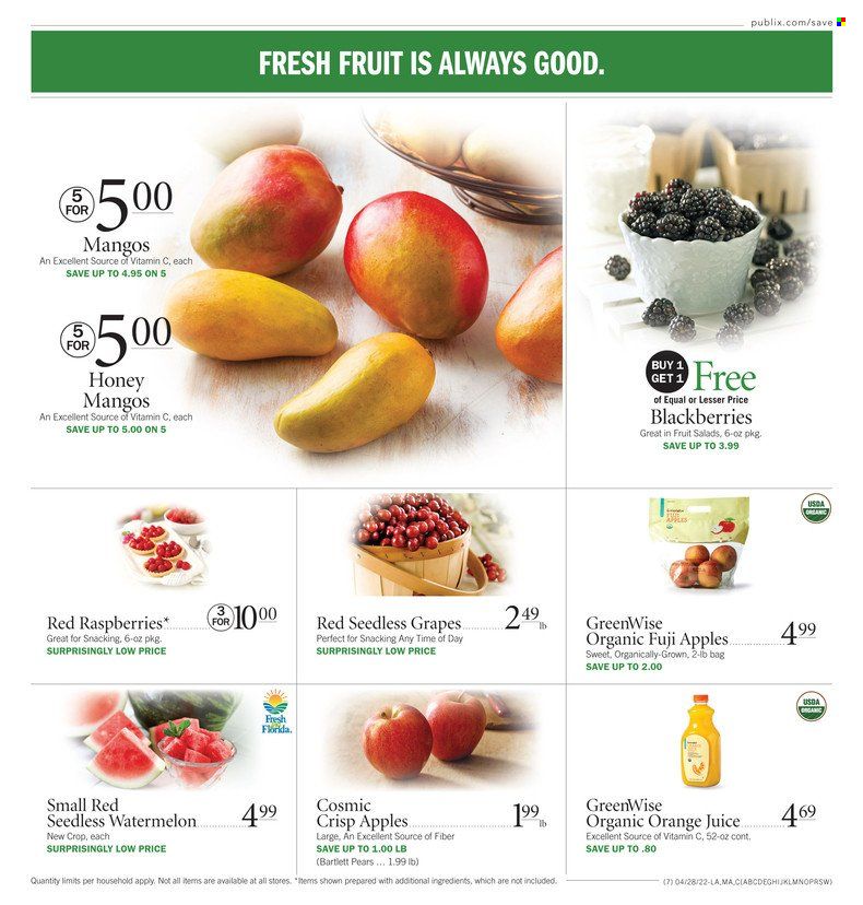 Publix (AL, FL, GA, NC, SC, TN) Weekly Ad Flyer April 28 to May 5