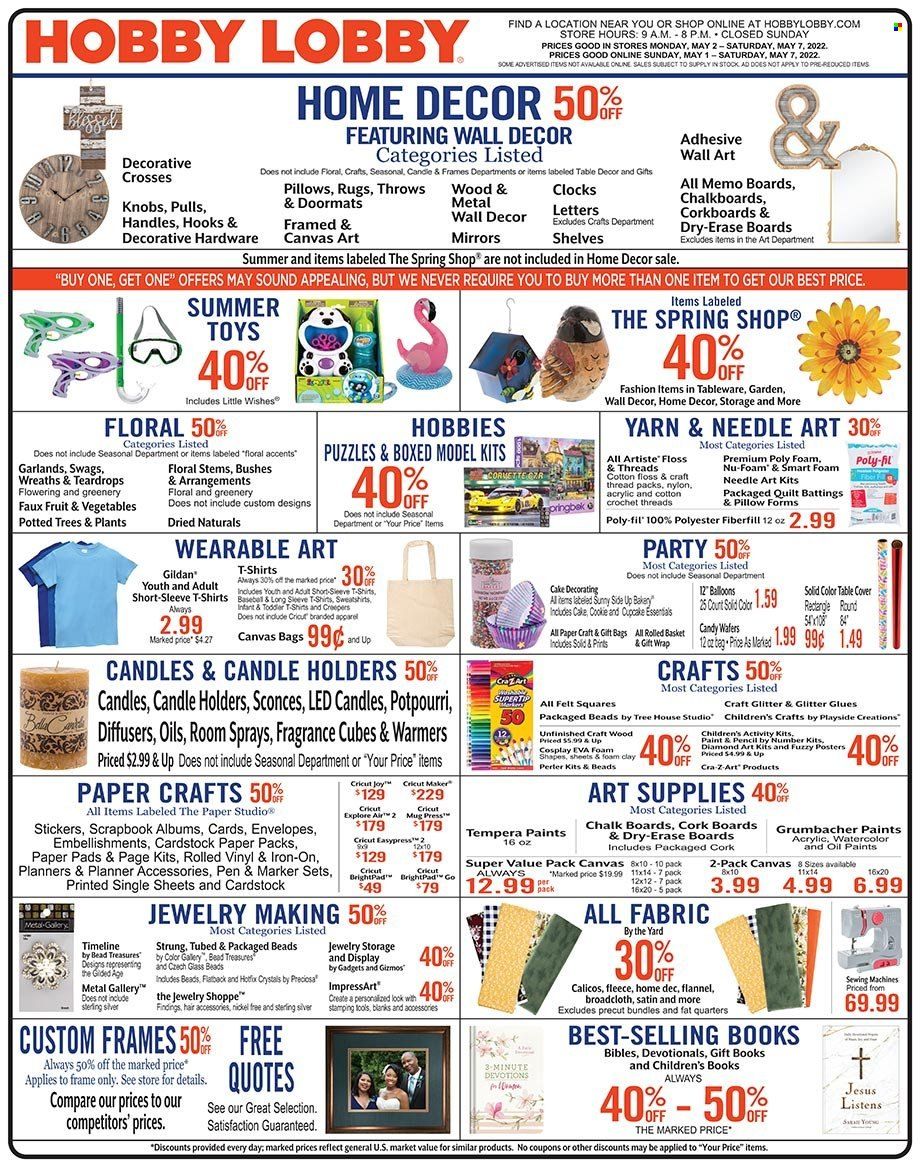 Hobby Lobby Weekly Ad Flyer May 1 to May 8