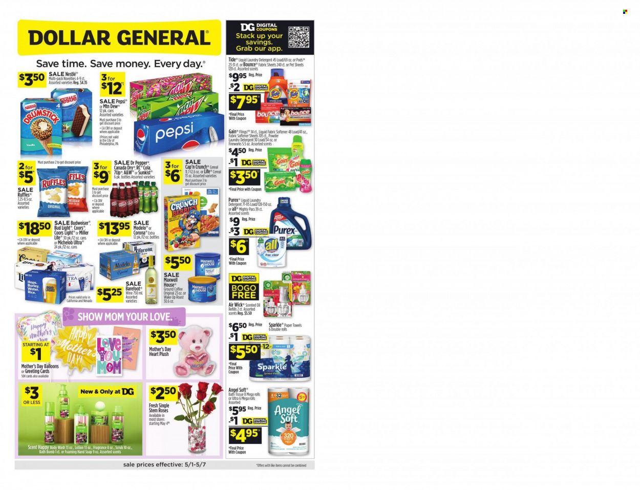 Dollar General (CA, NV) Weekly Ad Flyer May 2 to May 9