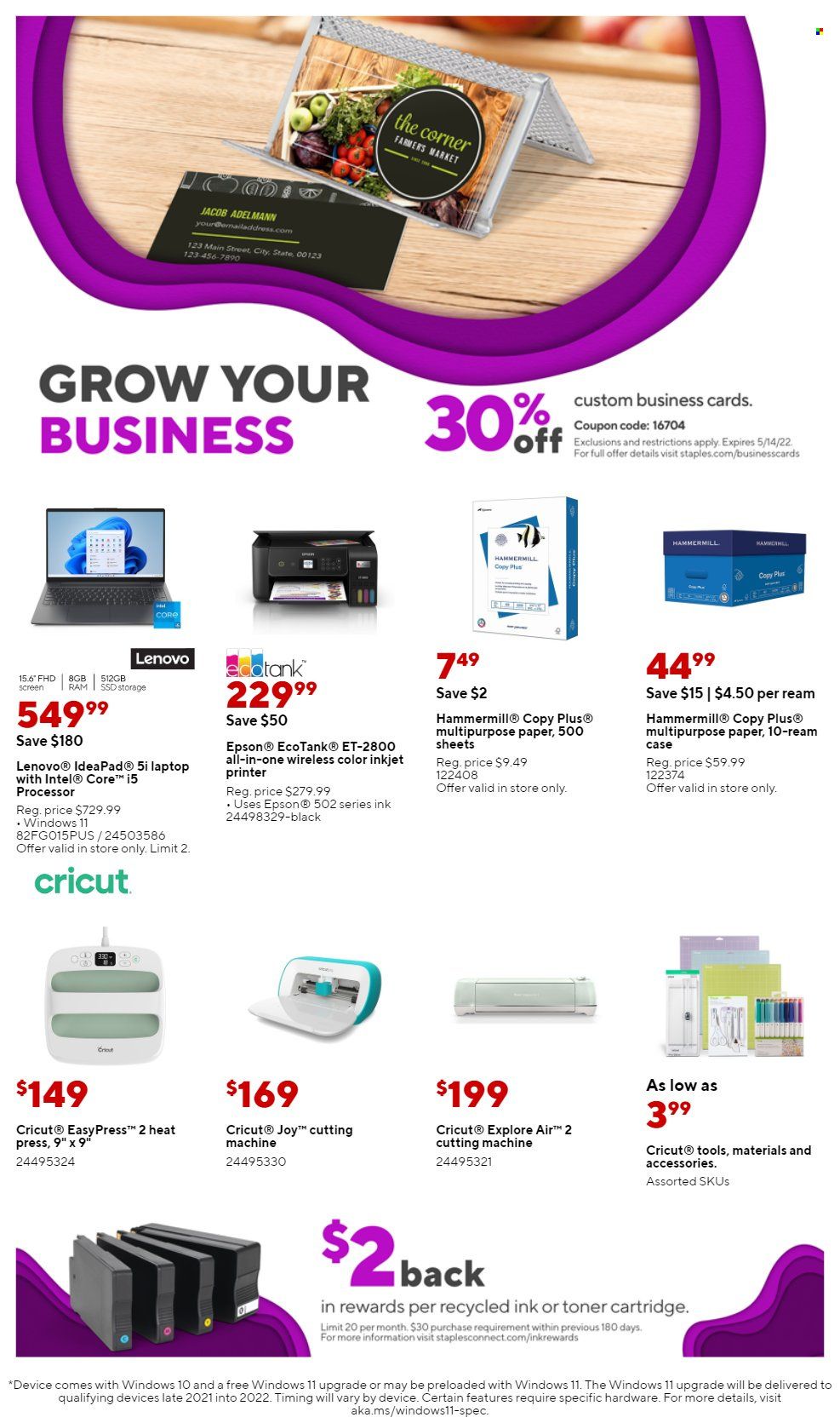 Staples Weekly Ad Flyer May 5 to May 12