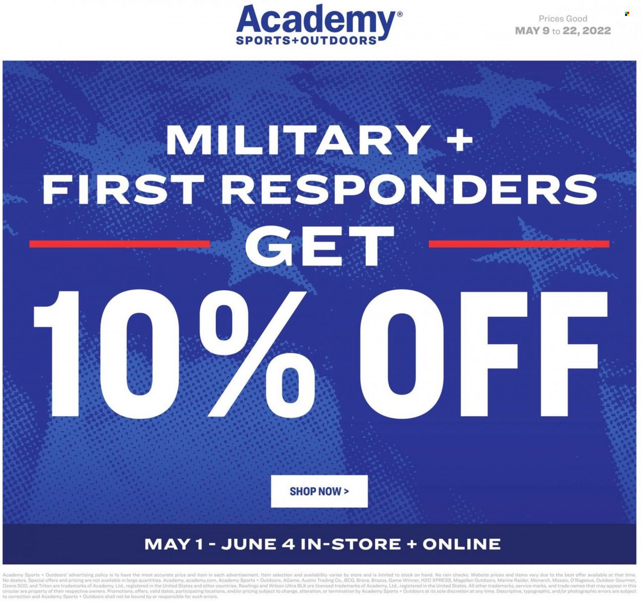Academy Sports (AL, AR, GA, LA, MO, NC, SC, TN, TX) Weekly Ad Flyer May 11 to May 18