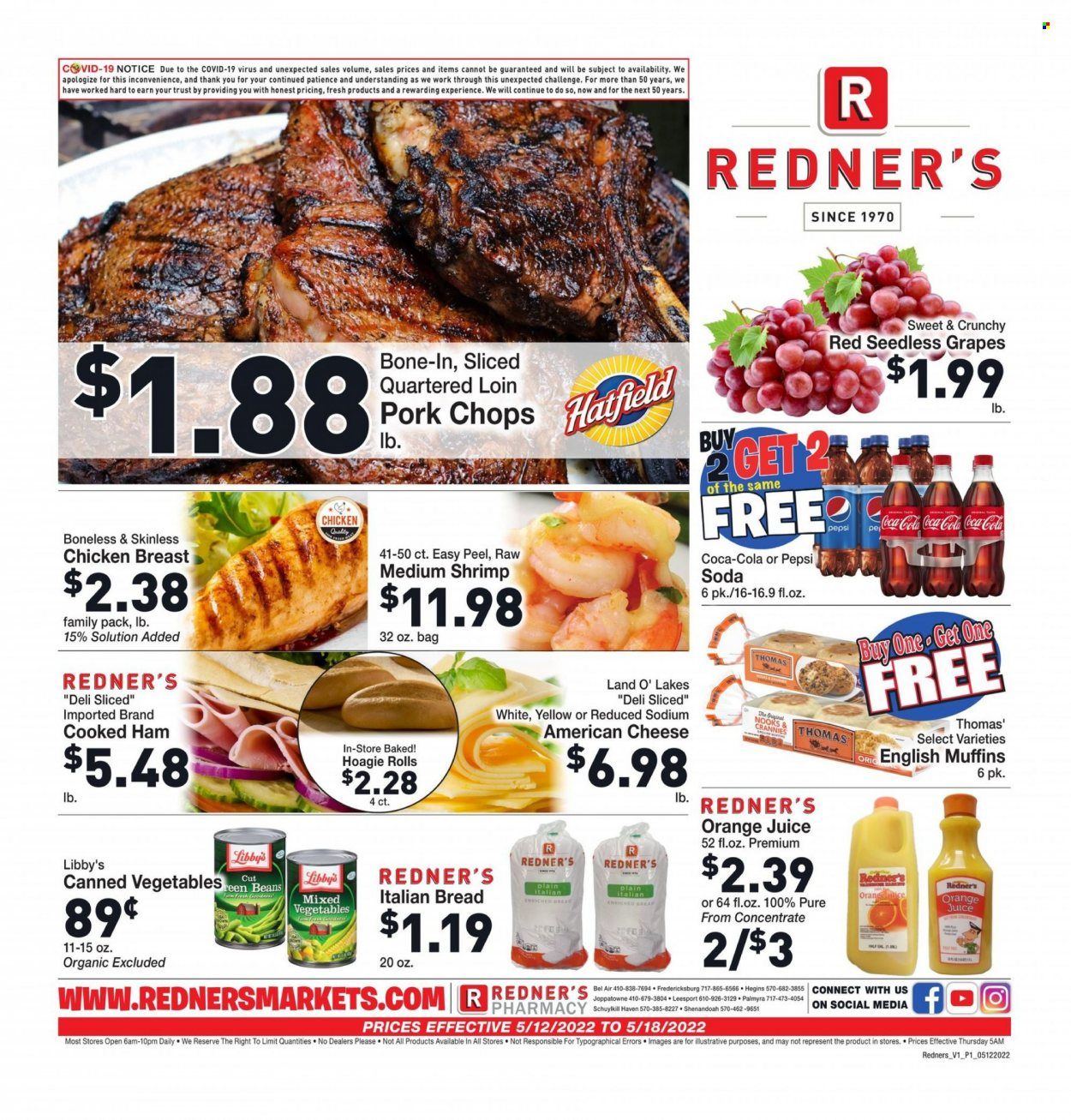 Redner's Markets (DE, MD, PA) Weekly Ad Flyer May 14 to May 21