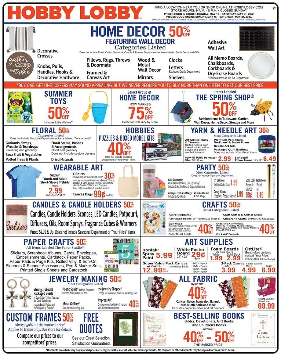 Hobby Lobby Weekly Ad Flyer May 15 to May 22