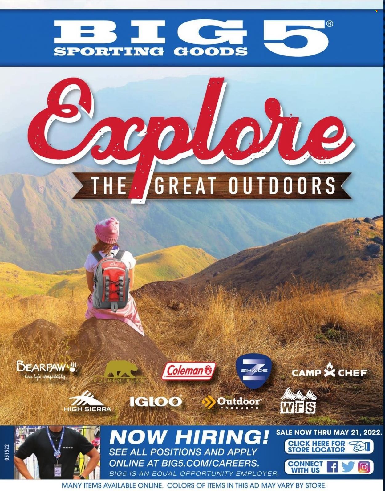 Big 5 (AZ, CA, CO, ID, NM, OR, UT, WA) Weekly Ad Flyer May 16 to May 23
