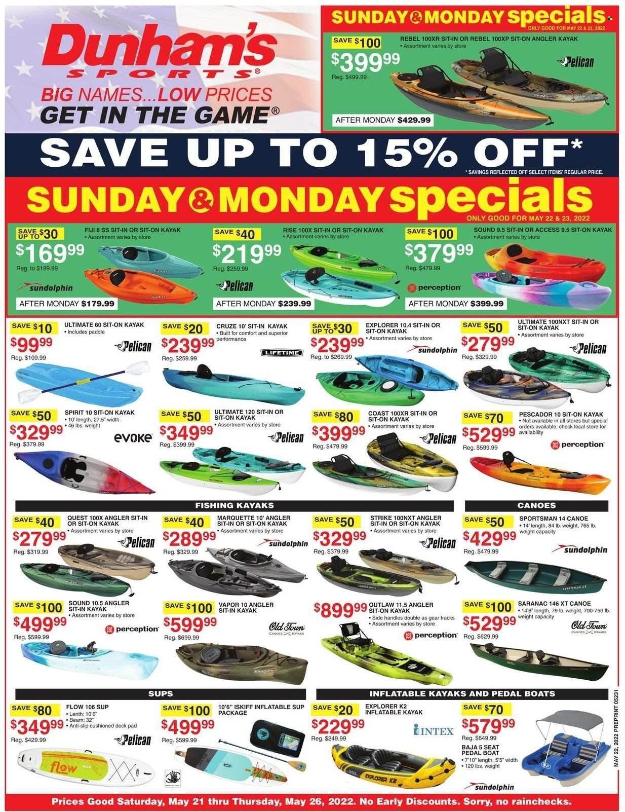 Dunham's Sports Weekly Ad Flyer May 21 to May 28