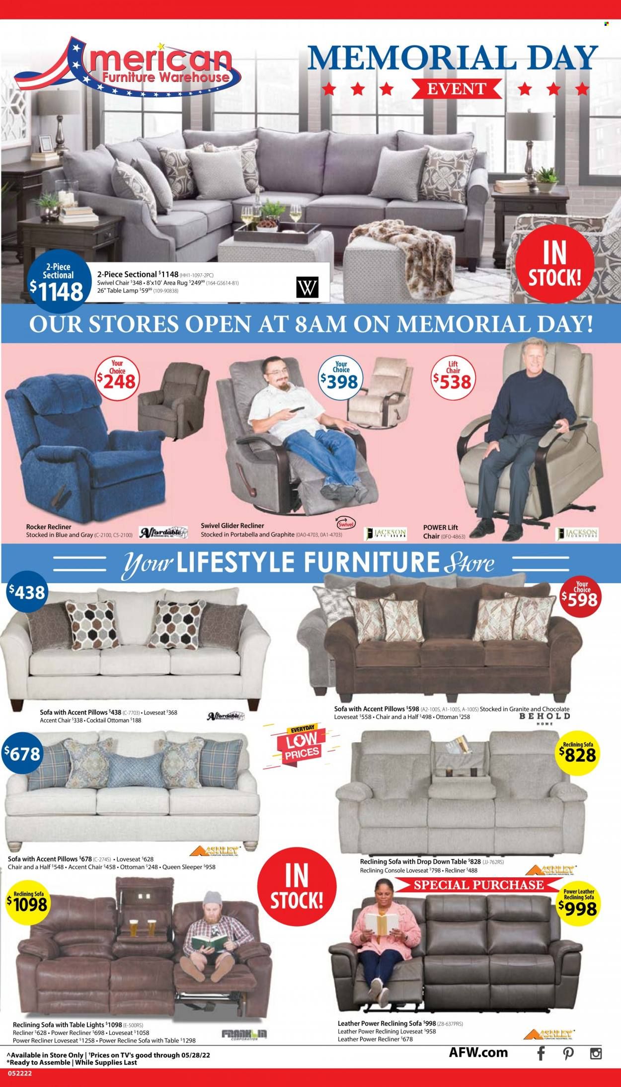 American Furniture Warehouse (AZ, CO, TX) Weekly Ad Flyer May 21 to May 28