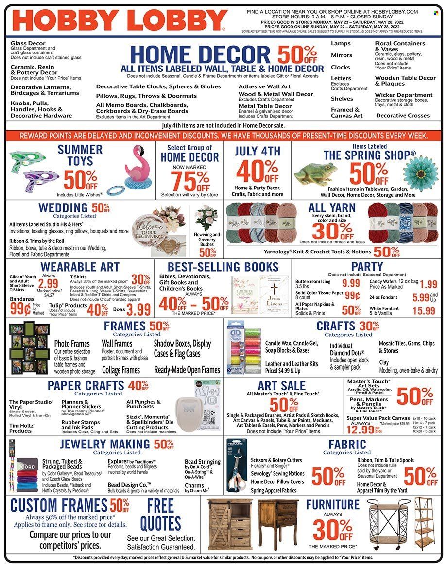 Hobby Lobby Weekly Ad Flyer May 22 to May 29