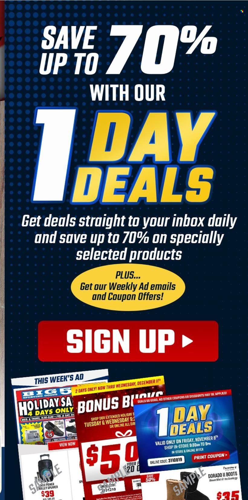 Big 5 (AZ, CA, CO, ID, NM, OR, UT, WA) Weekly Ad Flyer May 22 to May 29