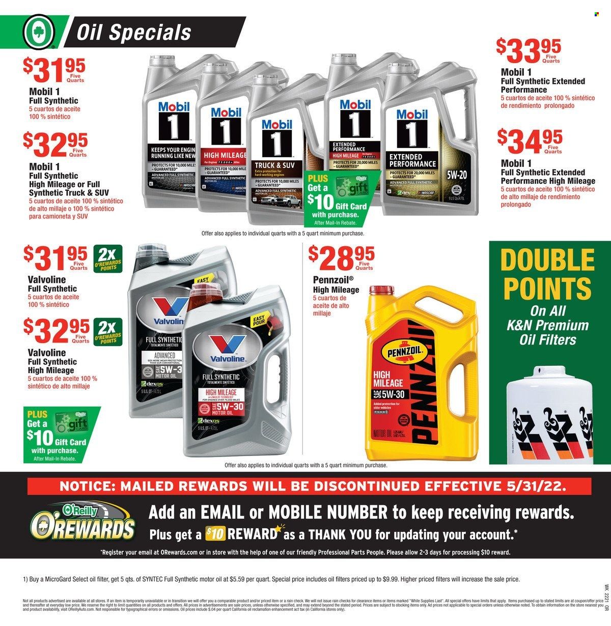 O'Reilly Auto Parts Weekly Ad Flyer May 25 to June 1