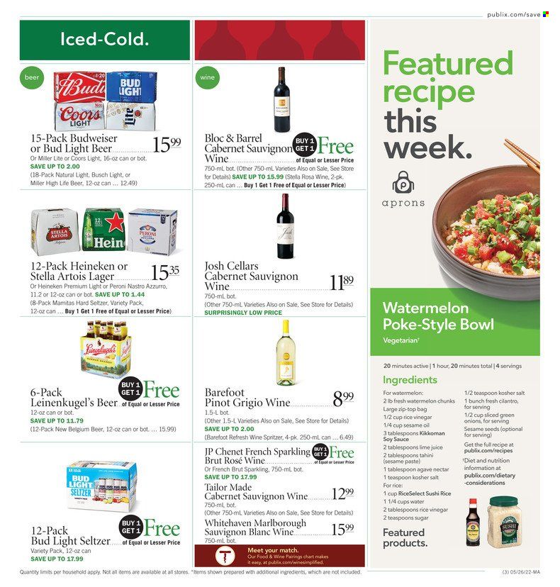 Publix (AL, FL, GA, NC, SC, TN) Weekly Ad Flyer May 26 to June 2