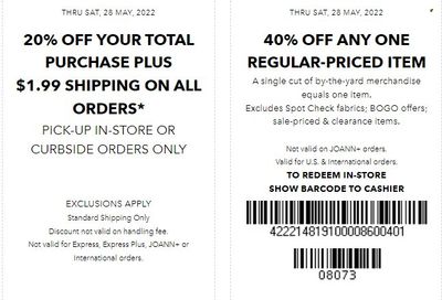 JOANN Weekly Ad Flyer May 26 to June 2