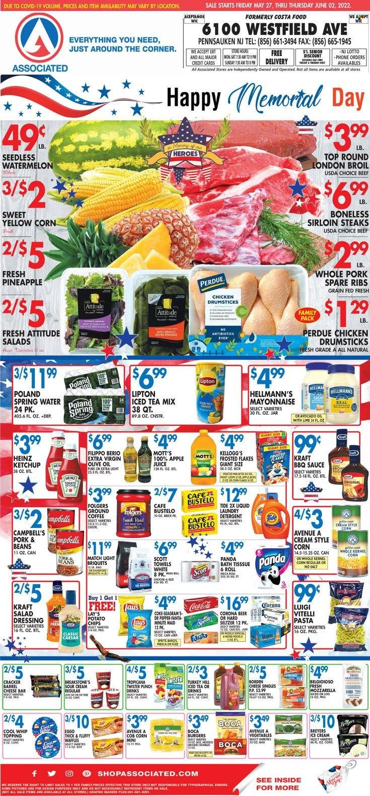 Associated Supermarkets (NY) Weekly Ad Flyer May 27 to June 3