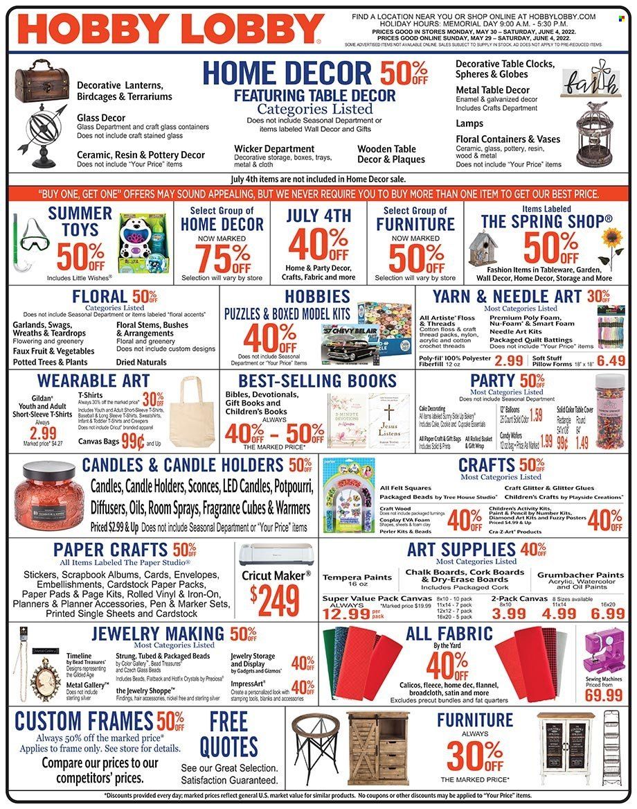 Hobby Lobby Weekly Ad Flyer May 29 to June 5