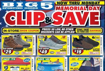 Big 5 (AZ, CA, CO, ID, NM, OR, UT, WA) Weekly Ad Flyer May 29 to June 5