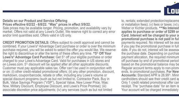 Lowe's Weekly Ad Flyer June 1 to June 8