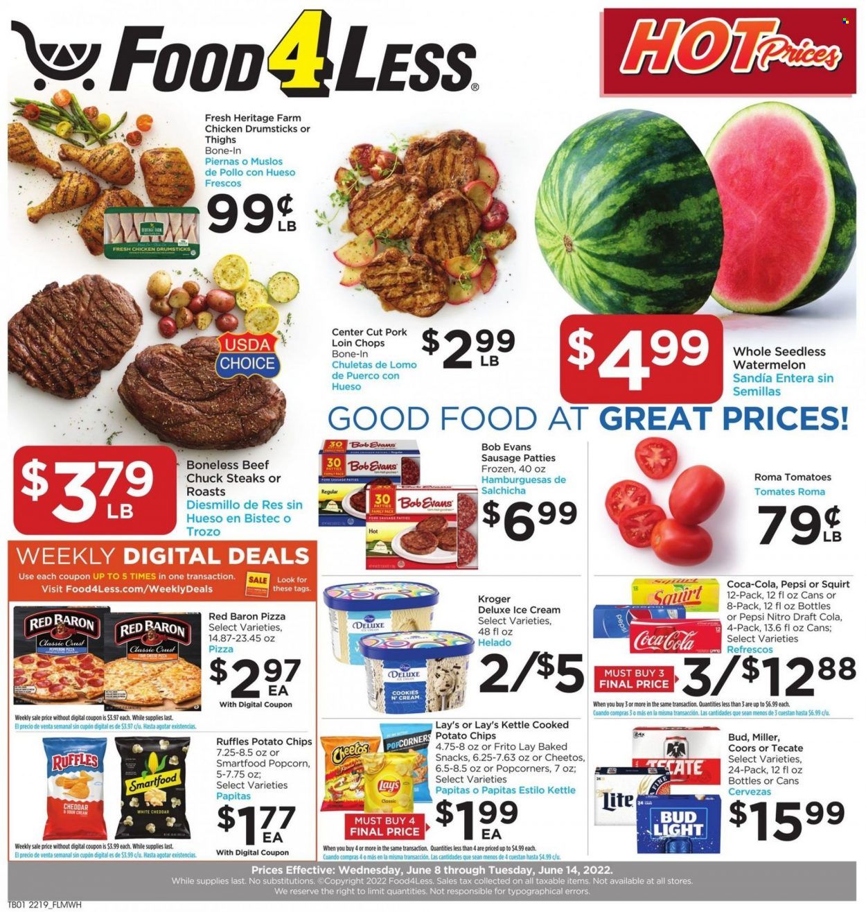 Food 4 Less (IL) Weekly Ad Flyer June 7 to June 14
