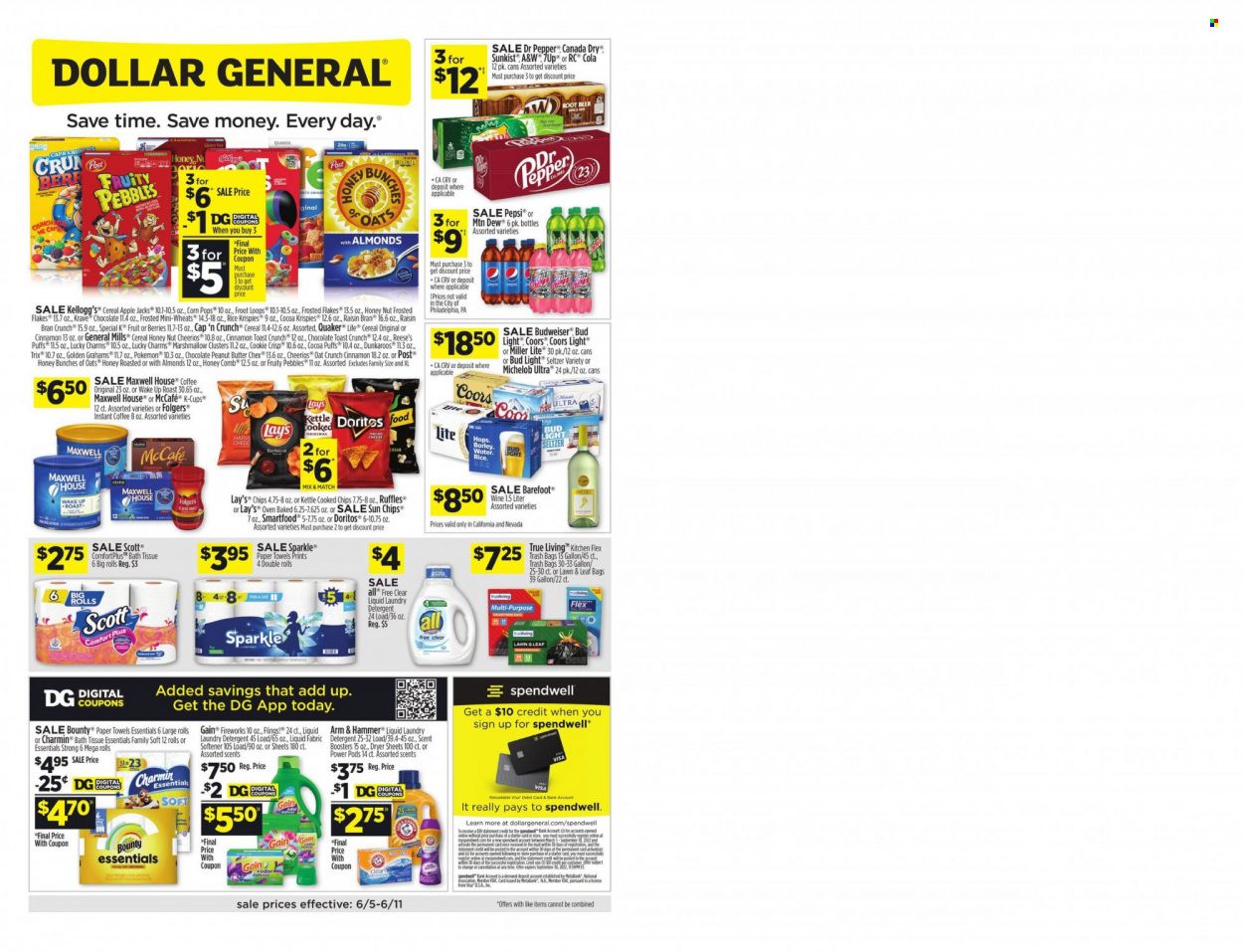 Dollar General (CA, NV) Weekly Ad Flyer June 7 to June 14