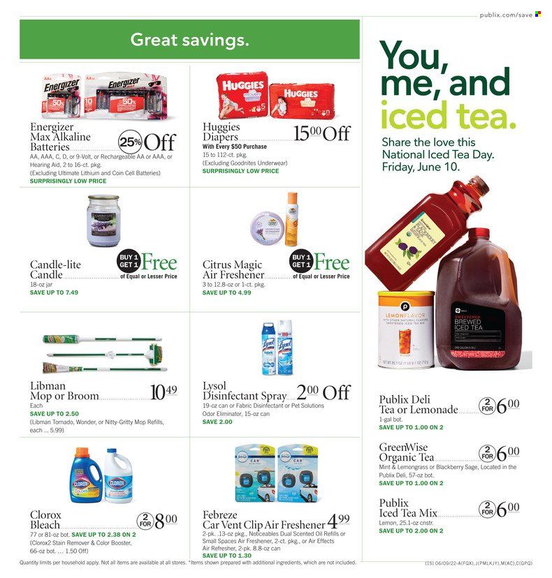 Publix (AL, FL, GA, NC, SC, TN) Weekly Ad Flyer June 9 to June 16