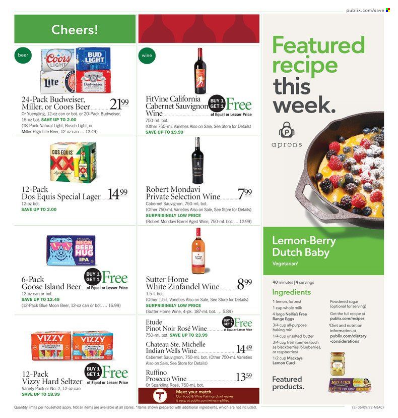 Publix (AL, FL, GA, NC, SC, TN) Weekly Ad Flyer June 9 to June 16