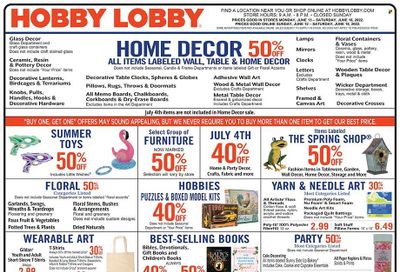 Hobby Lobby Weekly Ad Flyer June 12 to June 19