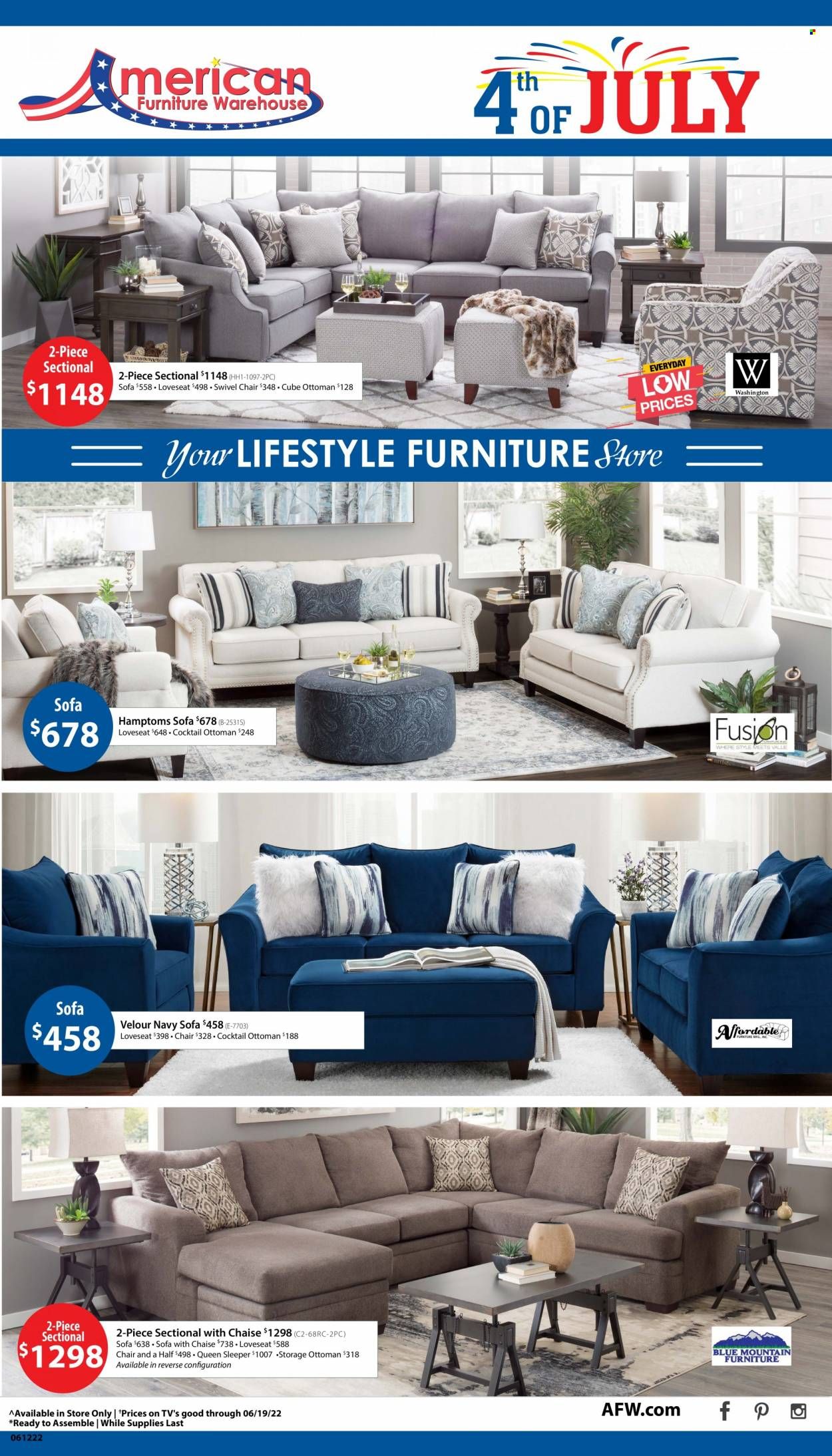 American Furniture Warehouse (AZ, CO, TX) Weekly Ad Flyer June 15 to June 22