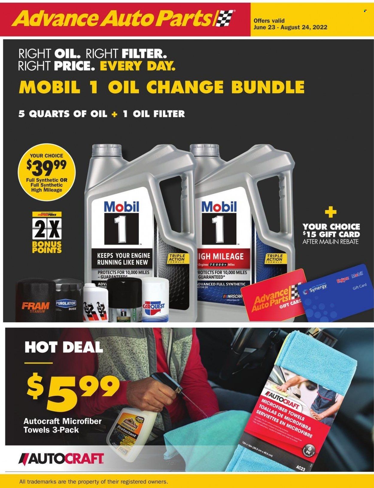 Advance Auto Parts Weekly Ad Flyer Specials June 23 to August 24, 2022